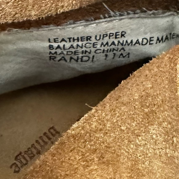 Crown Vintage Fringed RANDI Tan Suede Block Heel Ankle Boots size 11 - Picture 7 of 9